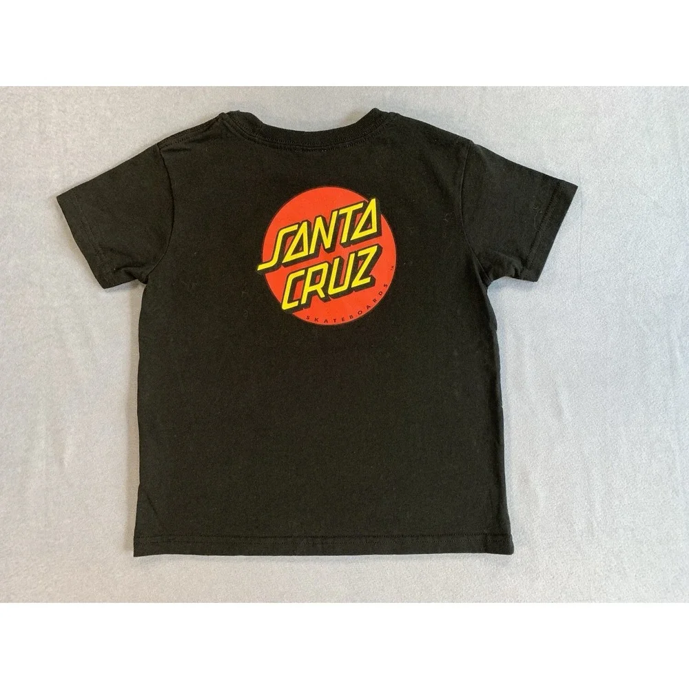 Santa Cruz Skateboards Black T-shirt Children's Kids Size 5-6
